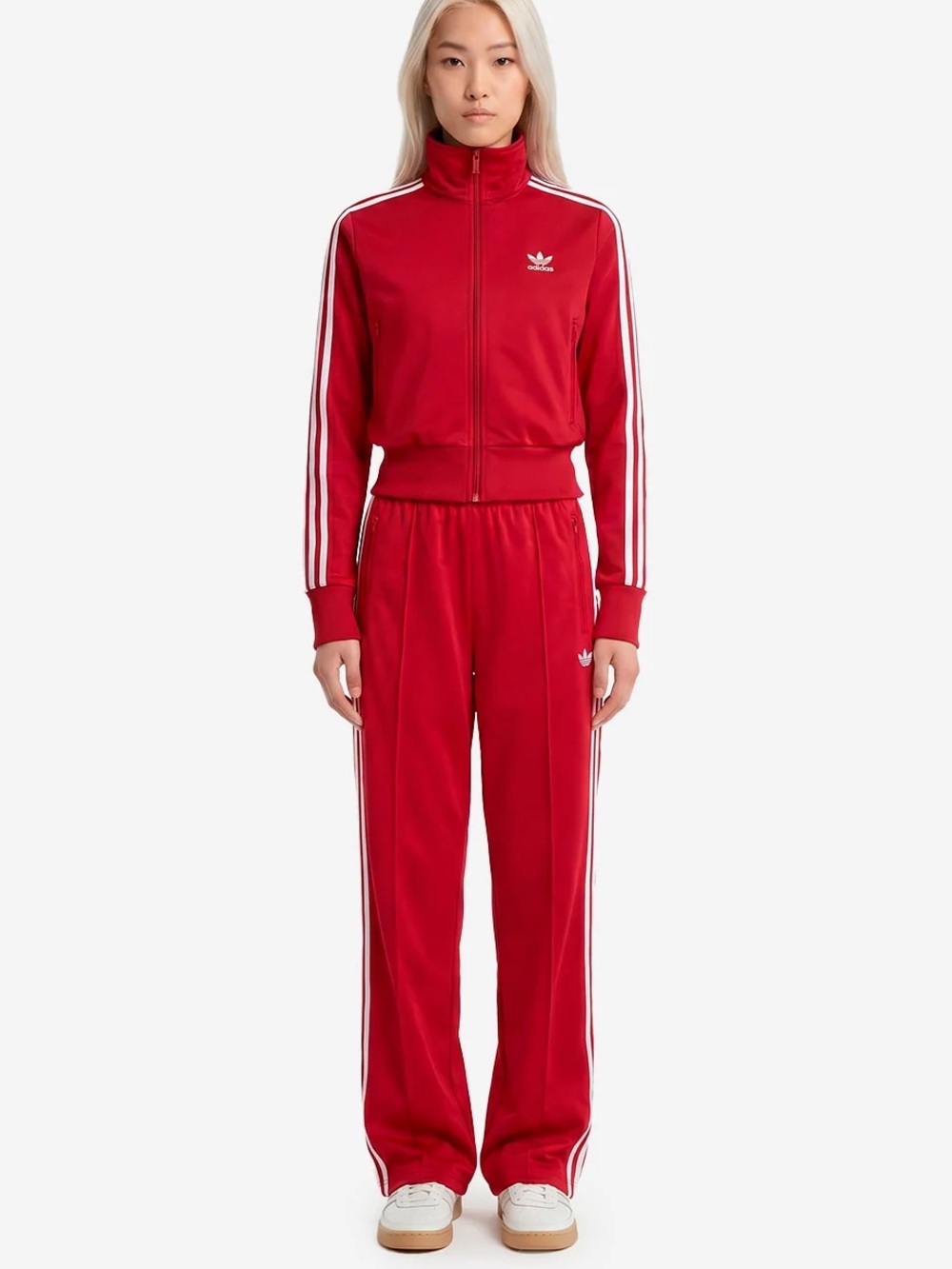 Adidas Women’s Red Firebird Track Suit Sz Medium